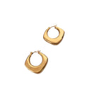 Brinco Argola Quadrado Banhado em Ouro 18k