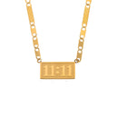 Colar Numerologia 11:11 Banhado em Ouro 18k