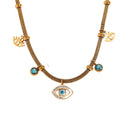 Colar Olho Grego Banhado em Ouro 18k