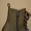 London Bota Feminina De Couro Tratorada