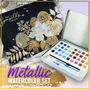 Kit Pintura Aquarela Metálica