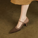 Bruxelas Sapato Scarpin Feminino de Couro