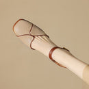 Malmo Sapato Feminino Salto Quadrado - Bege