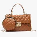 Milão Conjunto Bolsa e Carteira - Marrom