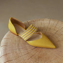 Belfast Sapatilha Feminina de Bico Fino - Amarela