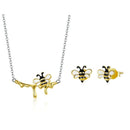 Conjunto Abelha e Mel Prata