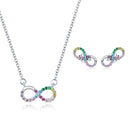 Conjunto Infinito Colorido Prata